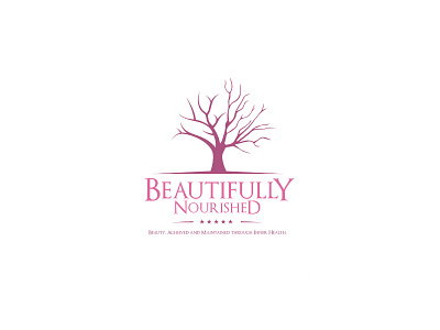 Beautifully Nourished logo minimal vector