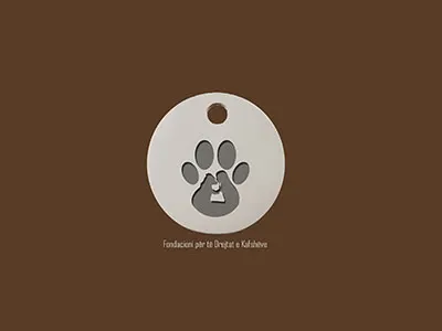 Animal Rights Foundation design dog illustration logo name paw tag