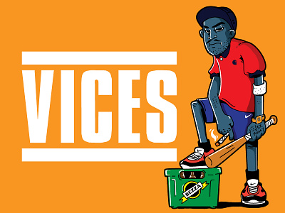 Vices art cartoon character design drawing graffiti graphic illustration street vector