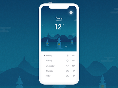 Weather application add illustration ui weather