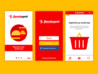 Yemek Sepeti App app art artwork daily dailyui design minimal ui ux work yemeksepeti