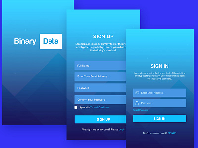 Mobile App Screen appdesign signin splashscreen signup uidesign