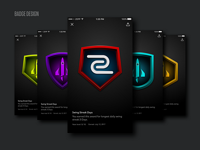 ZEPP App - Badge design 3d badge badge design icon tennis ui xg zepp