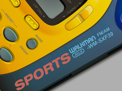 Sony Walkman close up design graphic art illustrator vector walkman
