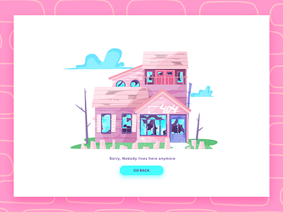 Empty Old House 404 empty error haunted home horror house illustration