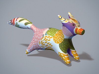 Floral Fox fox zbrush