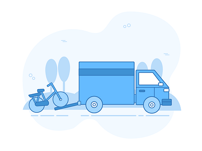 Bike shipping illustration bike customer service illustration scene shipping sketch app