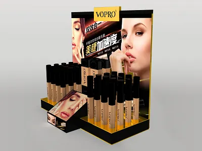 化妆品 彩妆 眼毛膏展架 Cosmetic eye hair cream display rack. graphic design packaging design. 包装设计 brand creation 品牌创建 平面设计