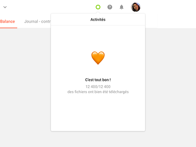 C'est tout bon ! 🧡 app dashboard download interface minimal modal popin product ui ux web website