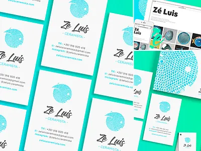 Ze Luis - Ceramista artist business cards ceramics ceramist fish illustration web