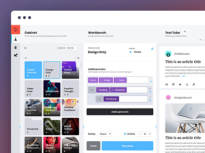 Meshapp — WIP content management dashboard saas tool web app