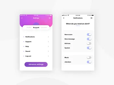 Settings - Daily ui 007 ui ux daily ui dailyui daily