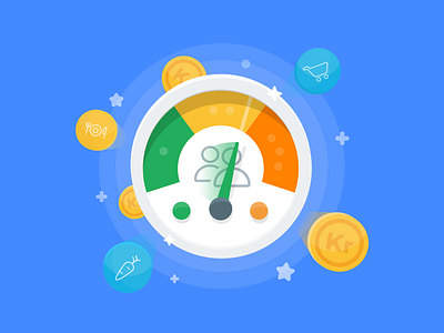 Comparison Feature app dashboard flat icon illustration