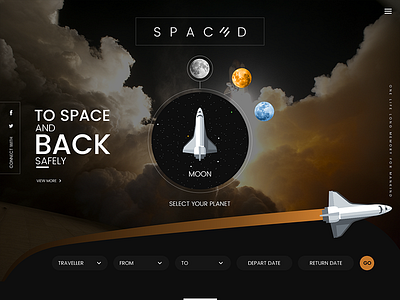 SPACEDchallenge challenge color conceptual design gradient landing lifestyle page twitter ui web website