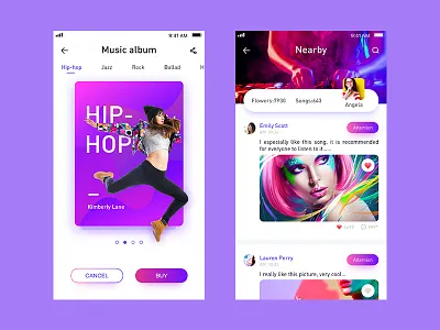 music APP app colorful line music ui