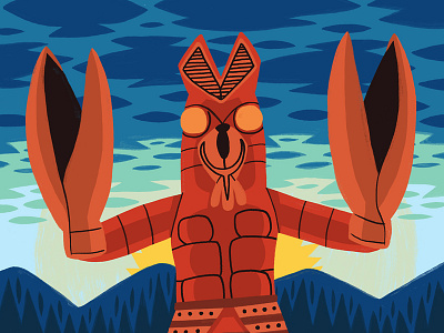 Alien Baltan alien bold digital illustration kaiju monster painting pop culture tokusatsu