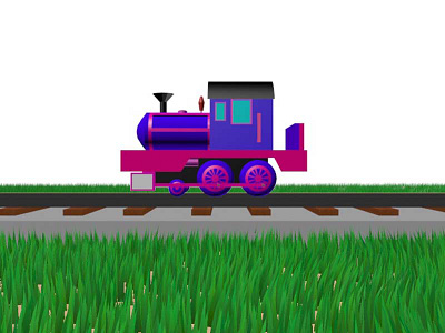 Illustration design 3d max psd jpg dribbble dribbblers flat grass illustration illustrator train