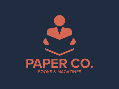 Paper co. book daily logo magazine negative paper space store
