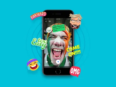 10 Sports Camera 10app camera chat football haha lol nudds omg reaction send sport stickers