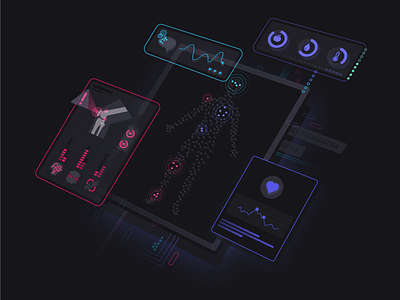 DNA Insights dark dna health illustration illustrator ui vector