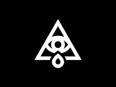 Cry & Watch Logo cry drop eye logo logotype tears triangle watch