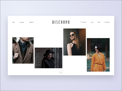 Discover Shoppe - Home page apparels concept discover fashion glasses home shopping website