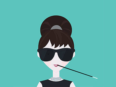 The Breakfast at Tiffany's One breakfast at tiffanys holly golightly illustration mint green