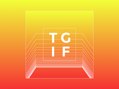 TGIF friday gradient lines sketch tgif