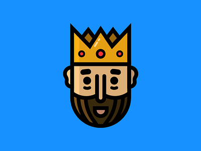King crown design drawing face flat fun icon illustration king kingdom medieval simple