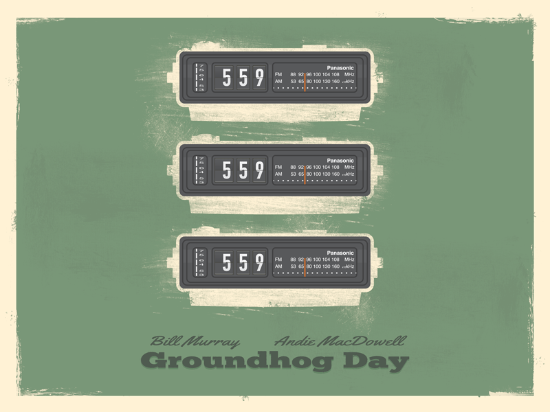 Groundhog Day alarm bill murray clock groundhog day sonny and cher