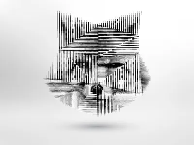 Fox project design fox illustration mosaic vector