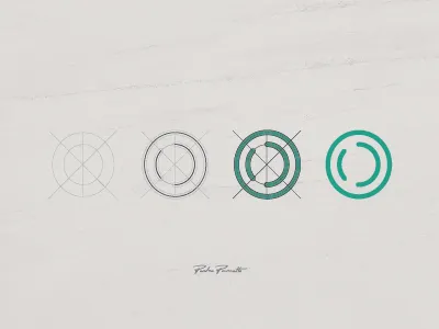 Platanus "O" brand grid letra logo logotype tipografia typography