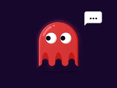 Blinky akabei ghost illustration pacman