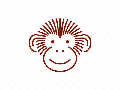 Monkey Head Logo accessories animal branding creative design fun happiness head joy kid apparel logo modern monkey ui unique ux