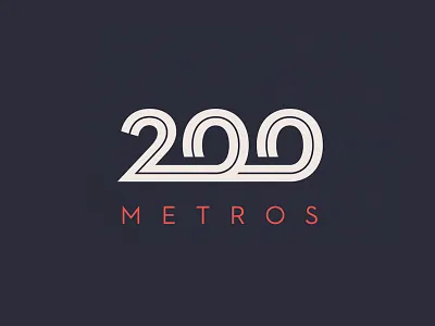 200 METROS brand handlettering lettering logo sketch type typography