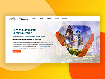 Total-Tec website Hero banner cityscape design graphic web