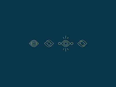 Eye's eyeball eyes gold illustrator logo mark optometry thin lines vector