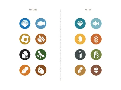 Allergen Icons allergen allergy dairy fish food gluten icons illustration nuts peanut symbol wheat