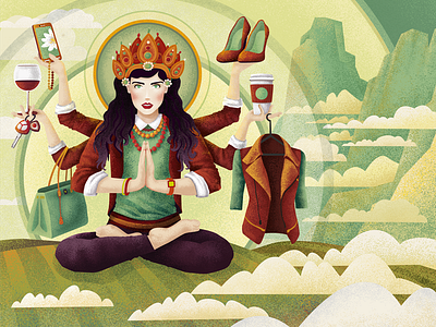 Life peace balance balance bodhisattva circle debut illustration life nature samsara shopping shot work young