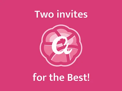 Two Invites best designer dribbble invites logo logodesigner