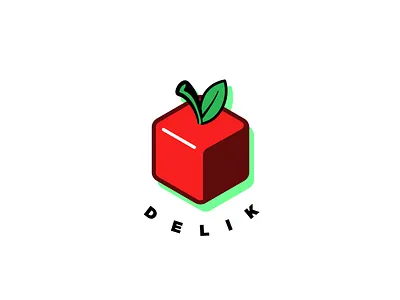 Delik logo apple box branding font food healthy lettering logo type