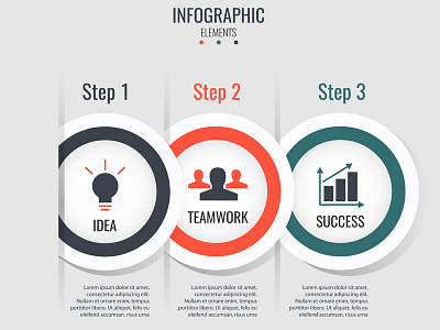 Infographic design elements infographic lamp success teamwork