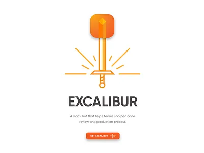 Excalibur Slack Bot app icon branding graphic landing page logo sword