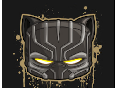 Playfulgorilla black panther comics superheroes teepublic