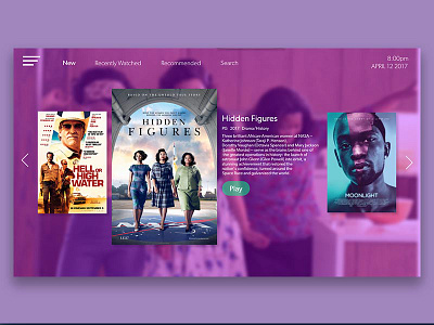 Day 25 of the Daily UI Challenge - TV App daily ui day 25 tv tv app