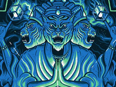 Umphrey's McGee Gig Poster gig poster gigposter illustration ink poster texture tiger