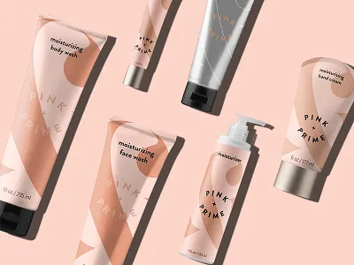 Pink + Prime Product Packaging Concepts branding cosmetic branding packaging product