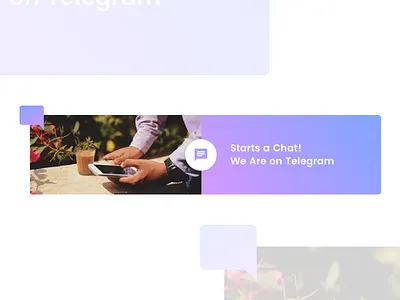 Telegram Banner banner bright chat gradients ui web design
