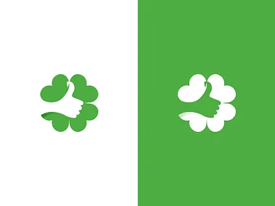 Lucky Green Thumbs #2 4 leaf clover concept garden green icon logo lucky proposal thumb