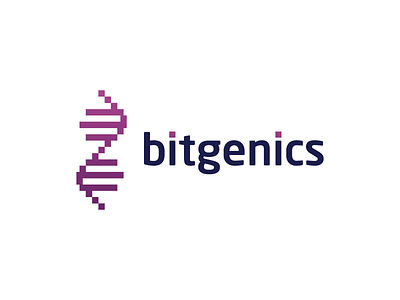 Bitgenics Logo bit data genetics health logo pixel